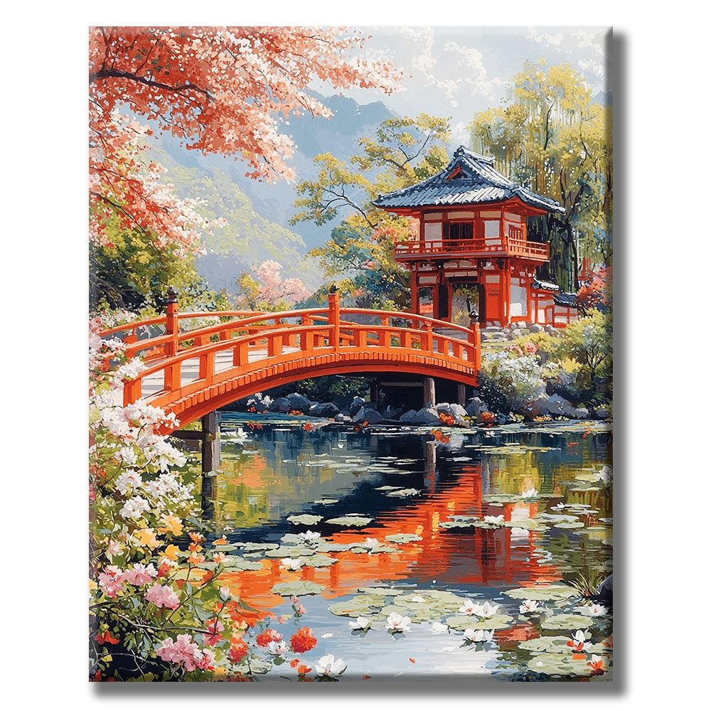 Brücke-der-Stille- Malen nach Zahlen
