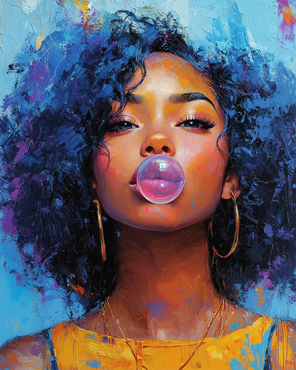 Bubble - Gum Girl- Malen nach Zahlen