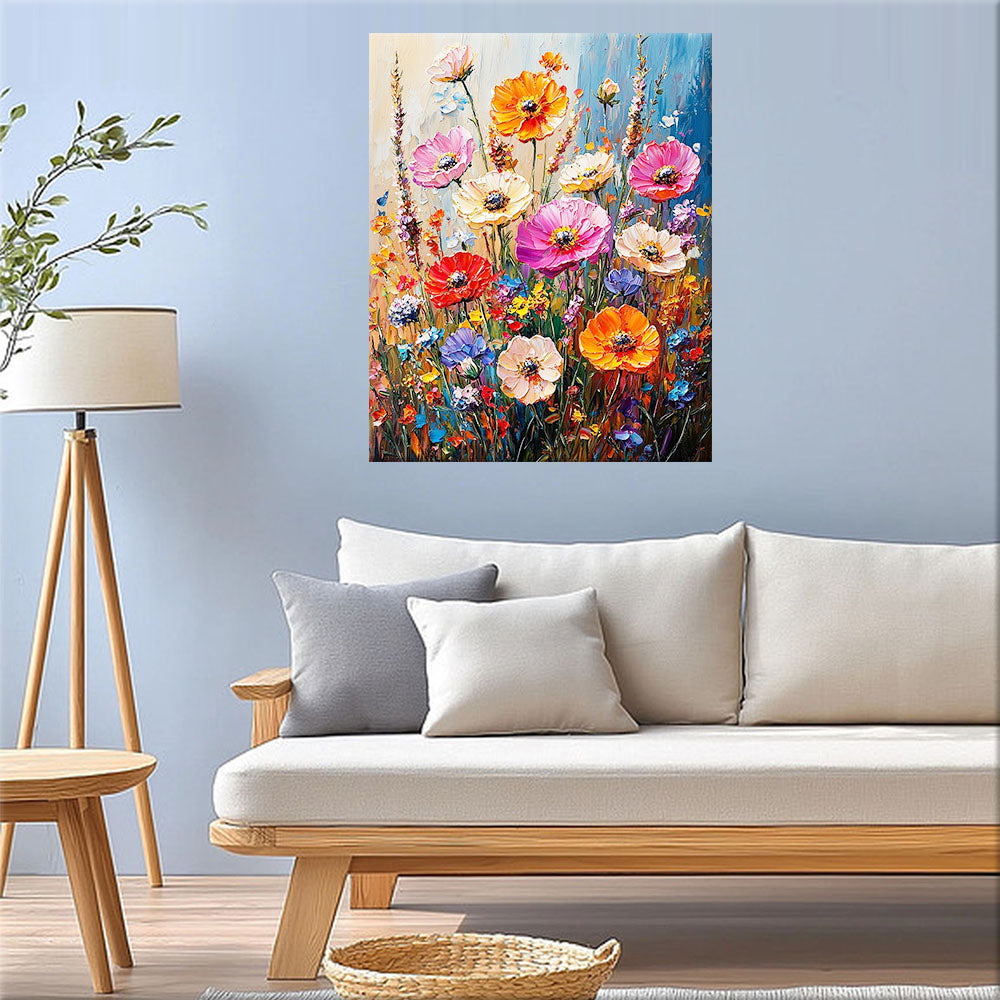 Farbenmeer der Blumen- Malen nach Zahlen