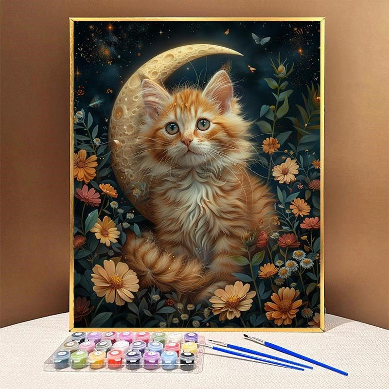 Floral Feline - Painting by Numbers