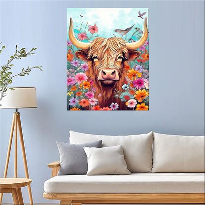 Gentle Highland Cows- Painting by Numbers
