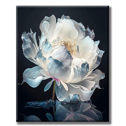 Graceful Peony Flower- Painting by Numbers