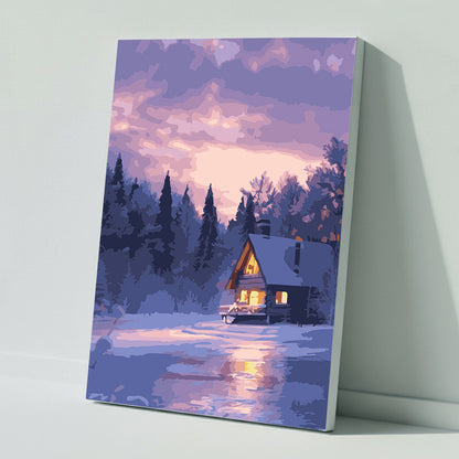 Malen nach Zahlen: Wintertraum in Pastell