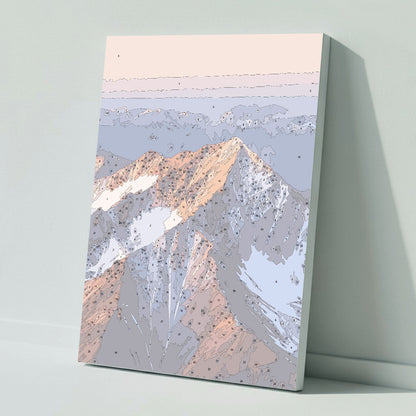 Malerische Bergkette im Sonnenlicht - Malen nach Zahlen