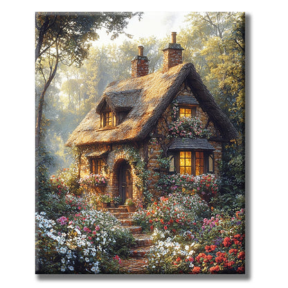 Märchenhaus-im-Wald - Ornamente - Malen nach Zahlen
