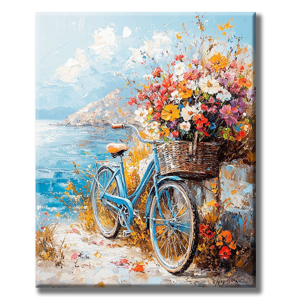 Meerbike - Blumenkorb- Malen nach Zahlen