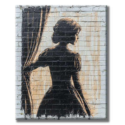 Porträt-auf-der-Ziegelwand - Malen nach Zahlen
