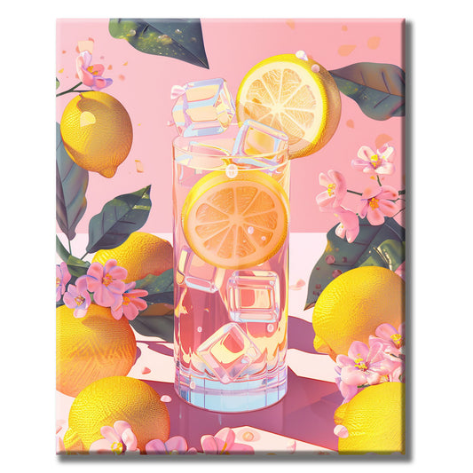 Romantik-Zitrone-Blüte - Malen nach Zahlen