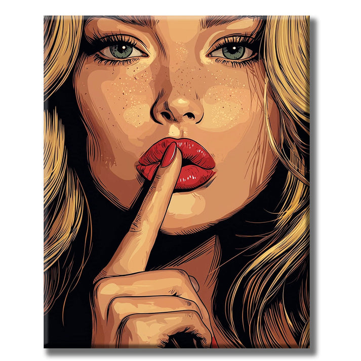 3. Rotes Lippen - Geheimnis – Malen nach Zahlen