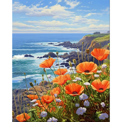 Seaside Poppies- Painting by Numbers