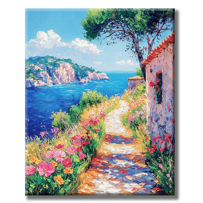 Sommerpfad zum Meer- Malen nach Zahlen