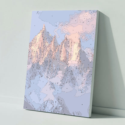 Sonnenverwöhnte Berge - Malen nach Zahlen