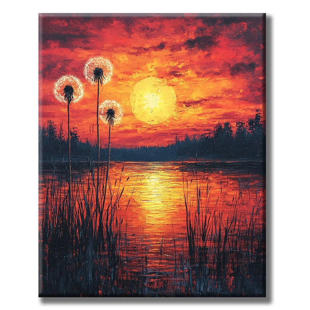 Tanz-der-Pusteblumen - Malen nach Zahlen