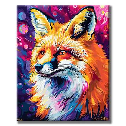 Vibrant Fox Portrait- Painting by Numbers