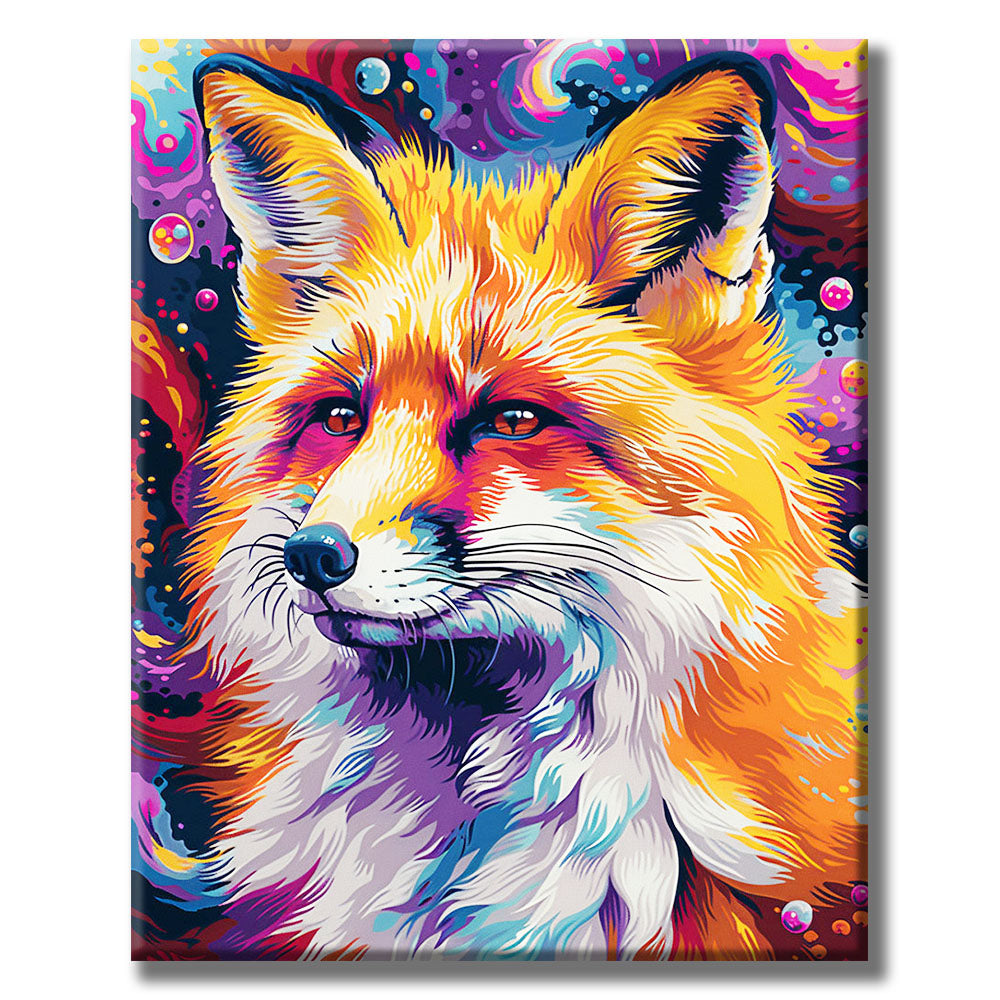 Vivid Colorful Fox- Painting by Numbers