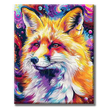 Vivid Colorful Fox- Painting by Numbers
