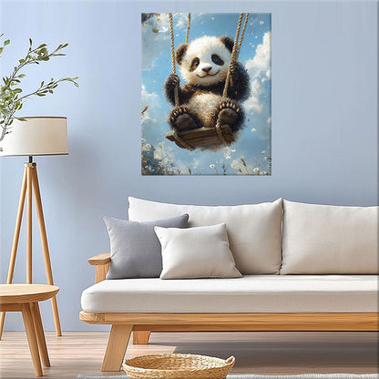 Wolkenpanda - Schaukelspaß- Malen nach Zahlen